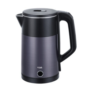 1500W electric kettle with automatic shut-off, boil-dry protection, 360-degree rotational base, and double-layer insulated design"