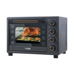 Electric Oven with 60-Minute Auto Shut-Off, 100–250°C Temperature Range, 5 Stainless Steel Heating Tubes, Heat-Persistent Tempered Glass Door – 2100W AC 220–240V