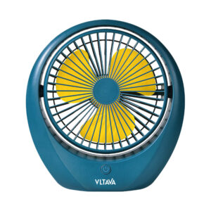 6-inch AC & DC rechargeable fan with 3.7V 1.2Ah Li-ion battery, 3-speed control, 75-180° adjustable wind direction, Type-C charging, 3W power