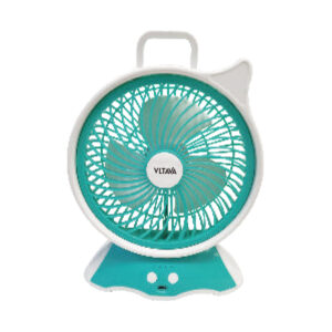 8-inch AC & DC rechargeable fan with 3.7V 2400mAh Li-ion battery, high/middle/low speed, 10PCS SMD emergency light, portable handle, energy-saving technology, overcharge and over-discharge protection