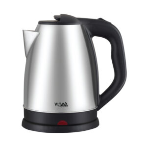 1500W electric kettle with automatic shut-off, dry heating protection, 360-degree rotational base, and double-layer insulated design