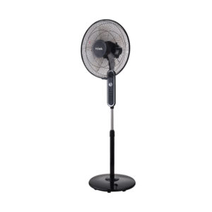 16-Inch Electric Fan with 60W AC Copper-Clad Aluminum Motor, 3-Speed Control, 1-Hour Timer, 5 Transparent AS Blades, 120 Ribbed Grills – 220-240V 50/60Hz