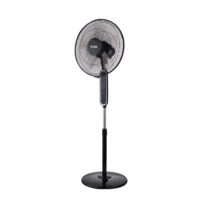 16-Inch Electric Fan with LED Display, 60W AC Copper-Clad Aluminum Motor, 3-Speed Control, 7.5-Hour Timer, 5 Transparent AS Blades, 120 Ribbed Grills – 220-240V 50/60Hz