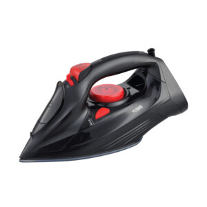 2200W dry and steam iron with spray function, powerful steam burst, adjustable thermostat, 360° swivel cord, overheat protection, indicator light, and self-cleaning function