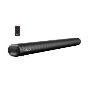 40W Bluetooth soundbar with HDMI ARC, USB 2.0, AUX 3.5mm, coaxial input, 50Hz–18kHz frequency response, and 10m wireless range