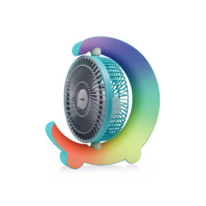 Portable Circulating Air Supply Fan with Lighting Function, 3.7V 4000mAh Li-Ion Battery, Type-C Charging – ABS Body, Max 2400 RPM