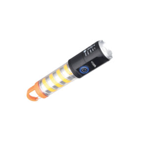 5W LED torch with side light, 300-meter long-range beam, camping light head, 500 lumens, 2000mAh Li-ion battery, Type-C fast charging, and zoomable function